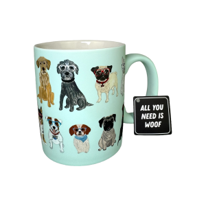 Mug All you need is woof Dog Multiprint (Menta) Eccolo