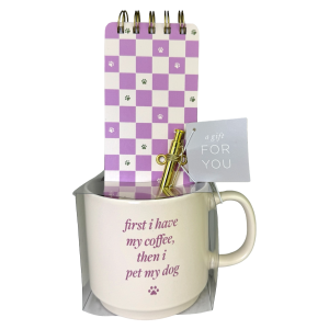 Gift Set Coffee & Dogs Mug y Block de Notas Fringe