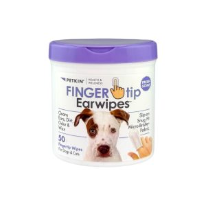 Toallitas Húmedas Petkin Finger Tip OREJAS x50