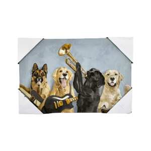 Cuadro Perros con Instrumentos Musicales