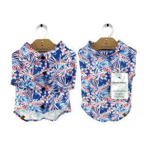 Camisa Playera Tommy Bahama (Azul-Salmón)