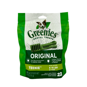 Treats Dentales Greenies x22 para Perros 5-15lbs (Teenie)