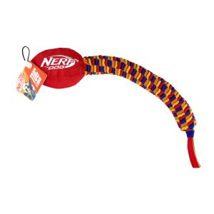 Nerf Dog Cordón Tug & Squeak (Rojo) 19in M/L