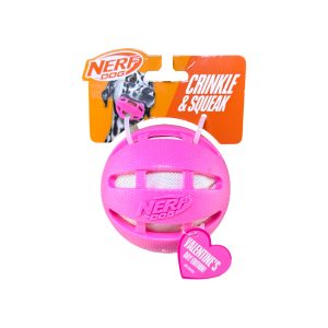 Nerf Pelota crujiente Valentines Day Edition (Rosado-Rojo) 3.8in