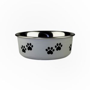 Plato Patitas Fluffly Friends (Gris) 443ml (15oz)