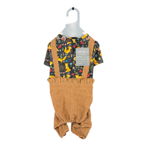 Overall con camiseta fall fox Rowdy Pups (Café)