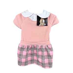 Vestido falda cuadros JS Pets (Rosado)
